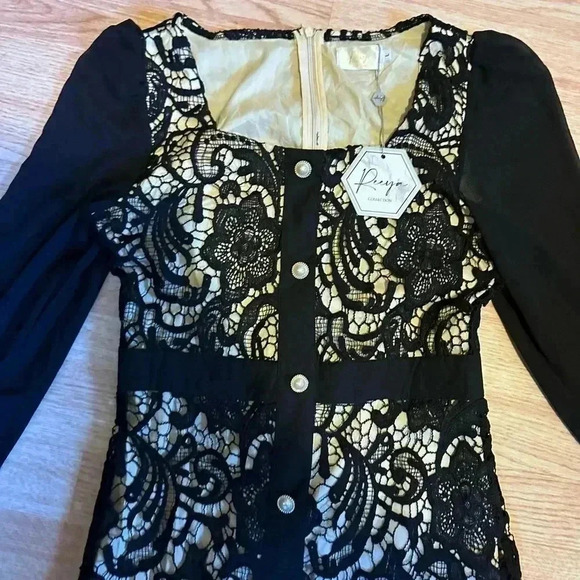 NWT Long Sleeve Lace Dress With Pearl Buttons‎ Size Large - Picture 9 of 9